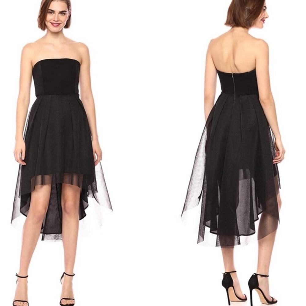 Elliatt Elysian Strapless High/Low Flare Dress - Black - Size XS